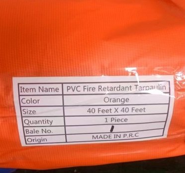 Fire Retardant tarpaulin
